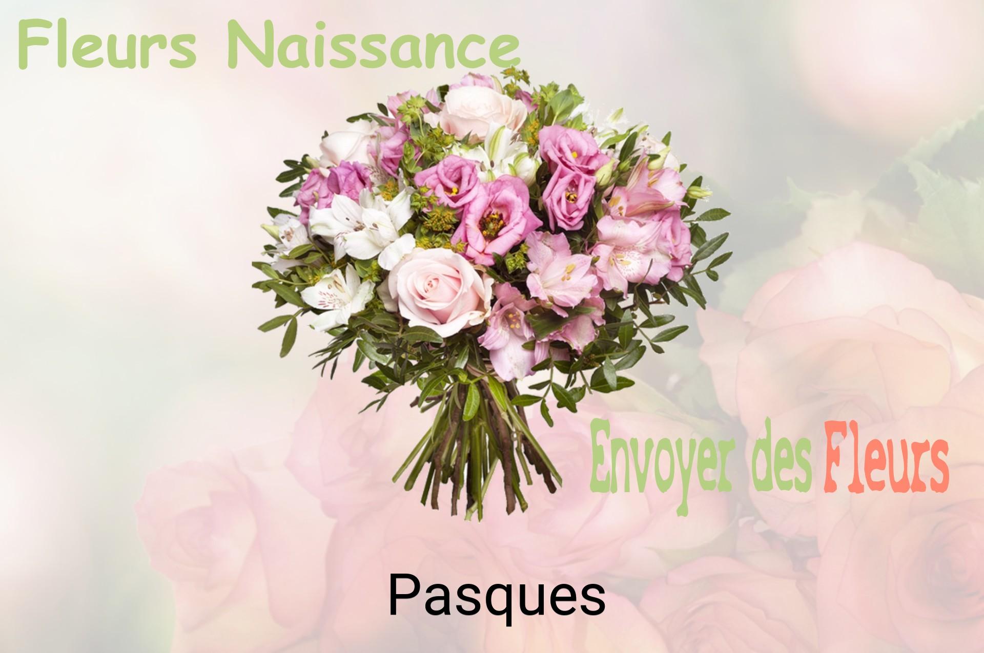 Bouquet de fleurs de naissance livré à Pasques